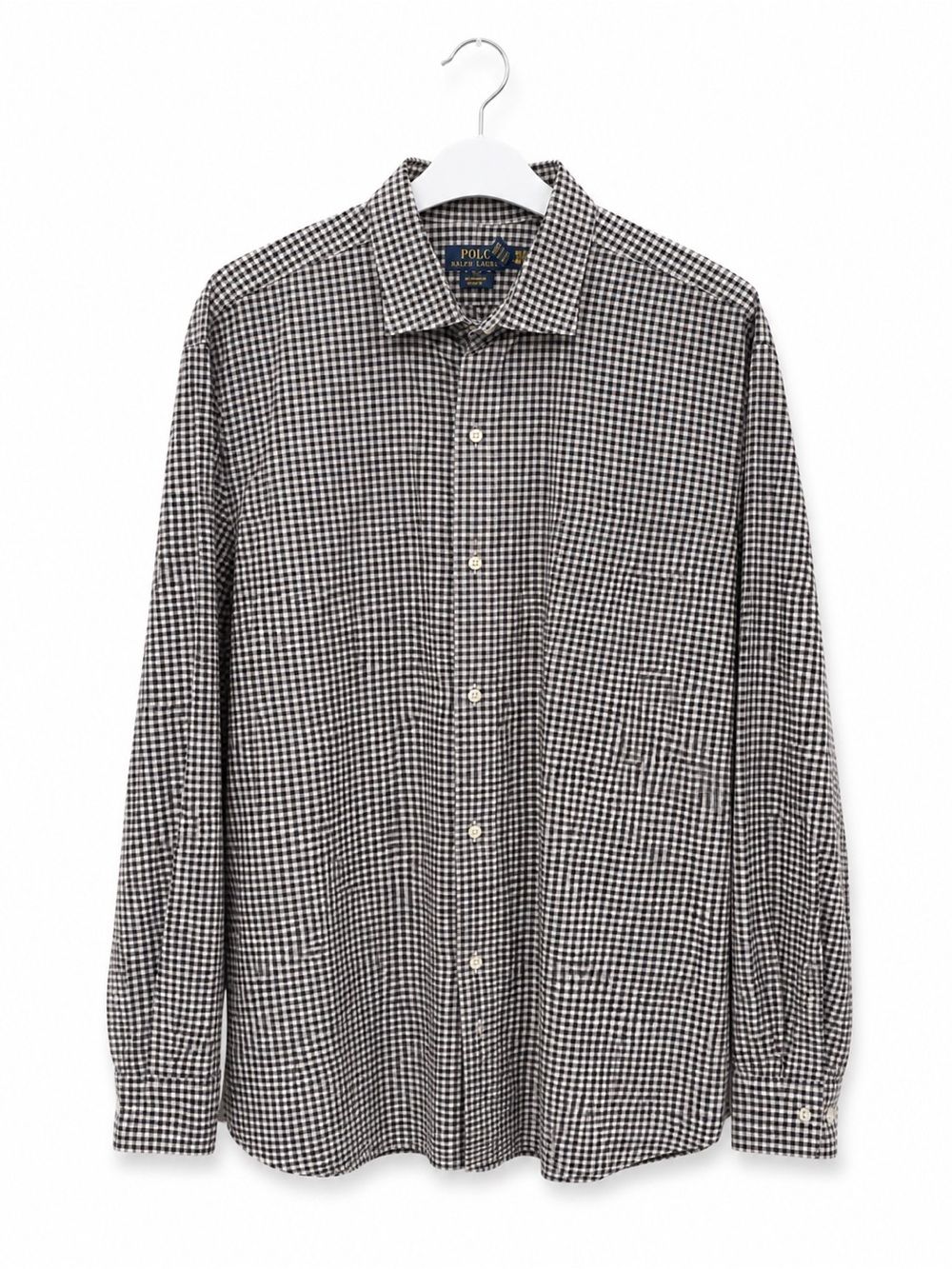 Polo by Ralph Lauren Black and White Gingham Button-Down Shirt - Picture 1 of 3